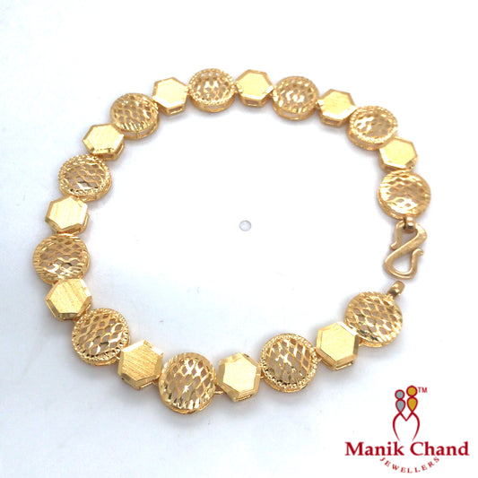 Turkish Light weight Hexegon Bracelet | 22kt GOLD