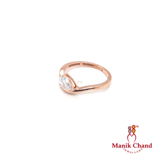 Pear Shape Rose Gold Diamond Ring