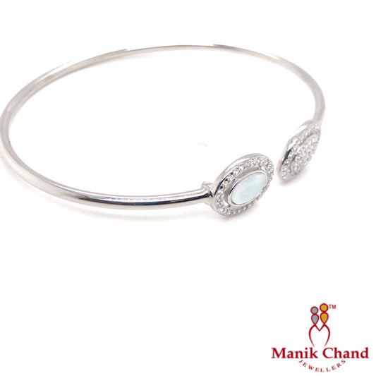 Infamous Stoned Bendable Bracelet | 925 Silver