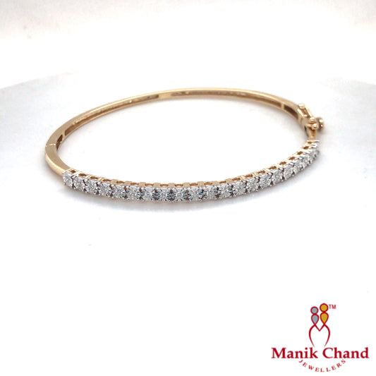 Oval Half Diamond Bracelet