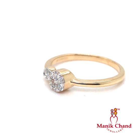 Duel Diamond Cluster Elegance Ring