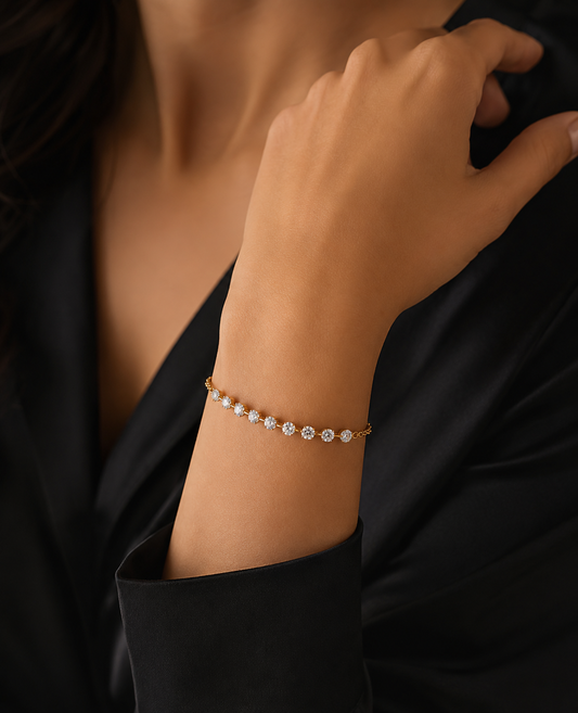 Connecting Tennis Bracelet | 9kt