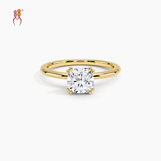 Cute Cushion Cut Diamond Ring | 9kt