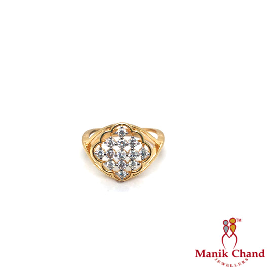 Flower Diamind Open Ring