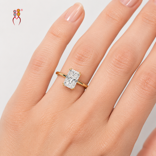 Really Radiant Cut Diamond Ring | 9kt