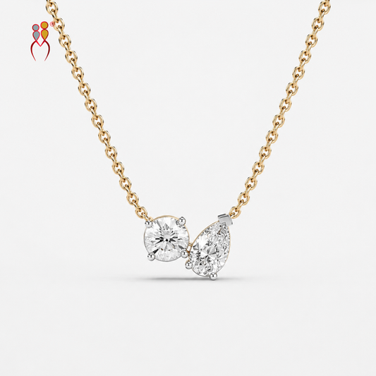 Toi Moi Round and Pear Locket | 9kt