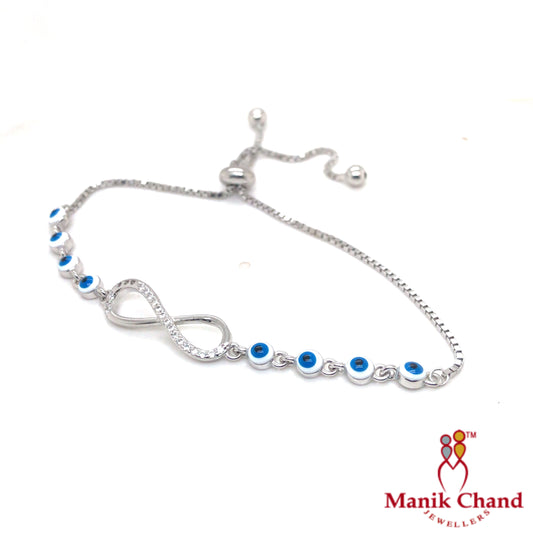 Infinity Evil-Eye Bracelet | 925 Silver