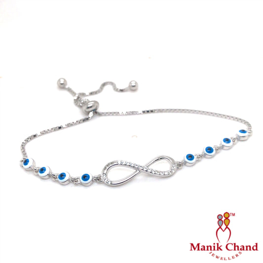 Infinity Evil-Eye Bracelet | 925 Silver