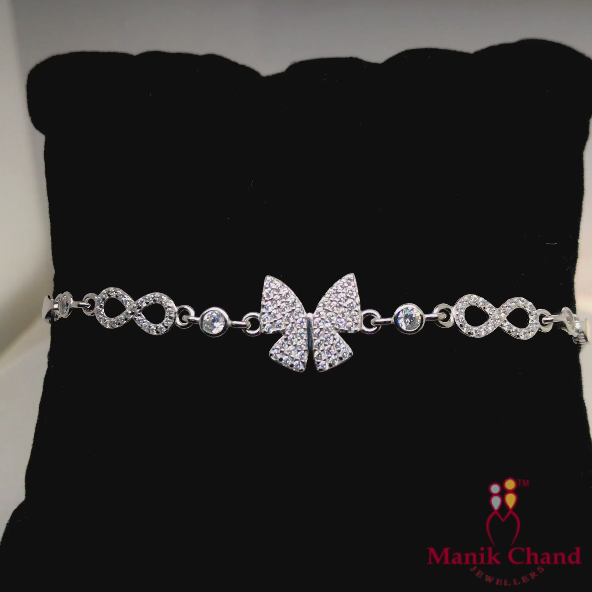 Butterfly Infinity charms Bracelet | 925 Silver