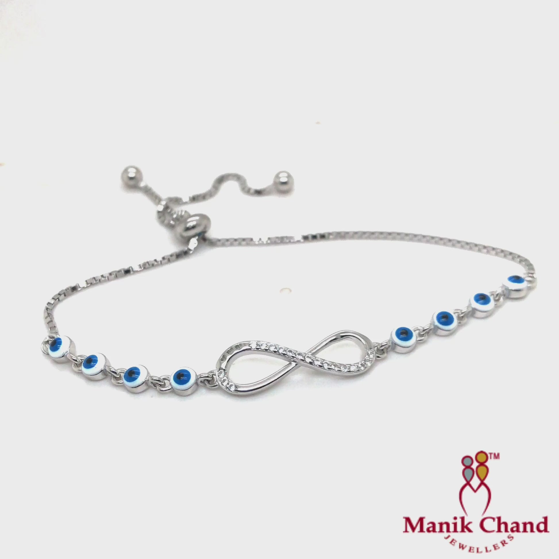 Infinity Evil-Eye Bracelet | 925 Silver
