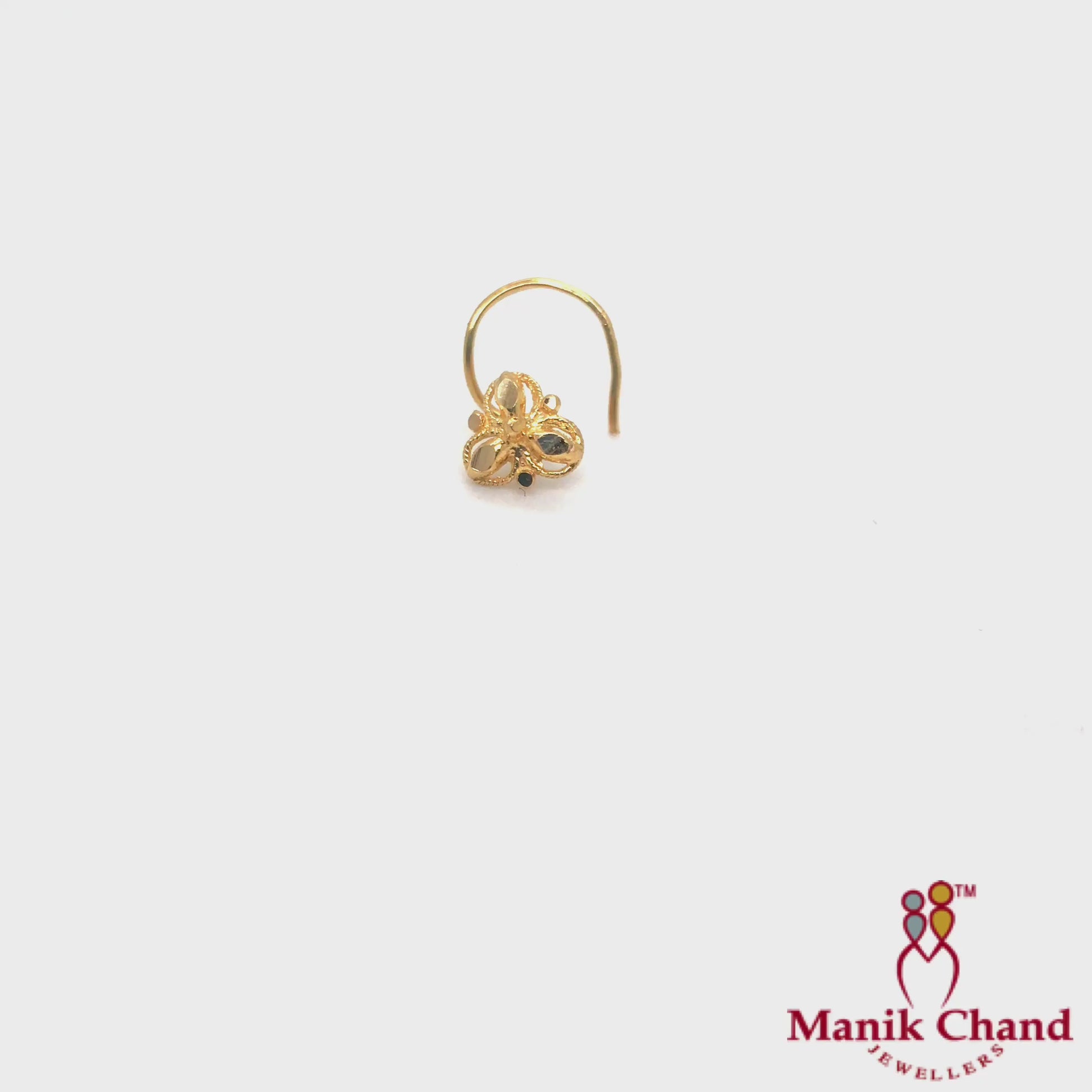 Flower Wire Nosepin | 22kt GOLD