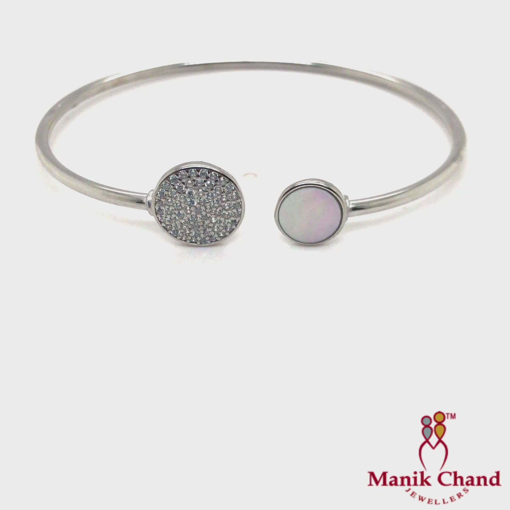 Dual Disk Bendable Bracelet | 925 Silver