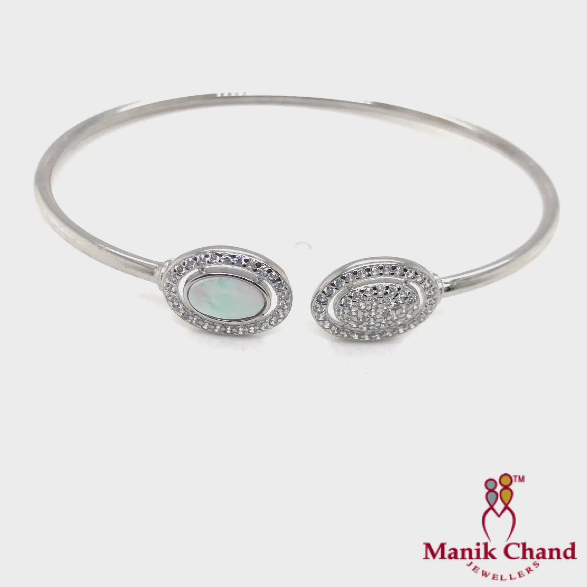 Infamous Stoned Bendable Bracelet | 925 Silver