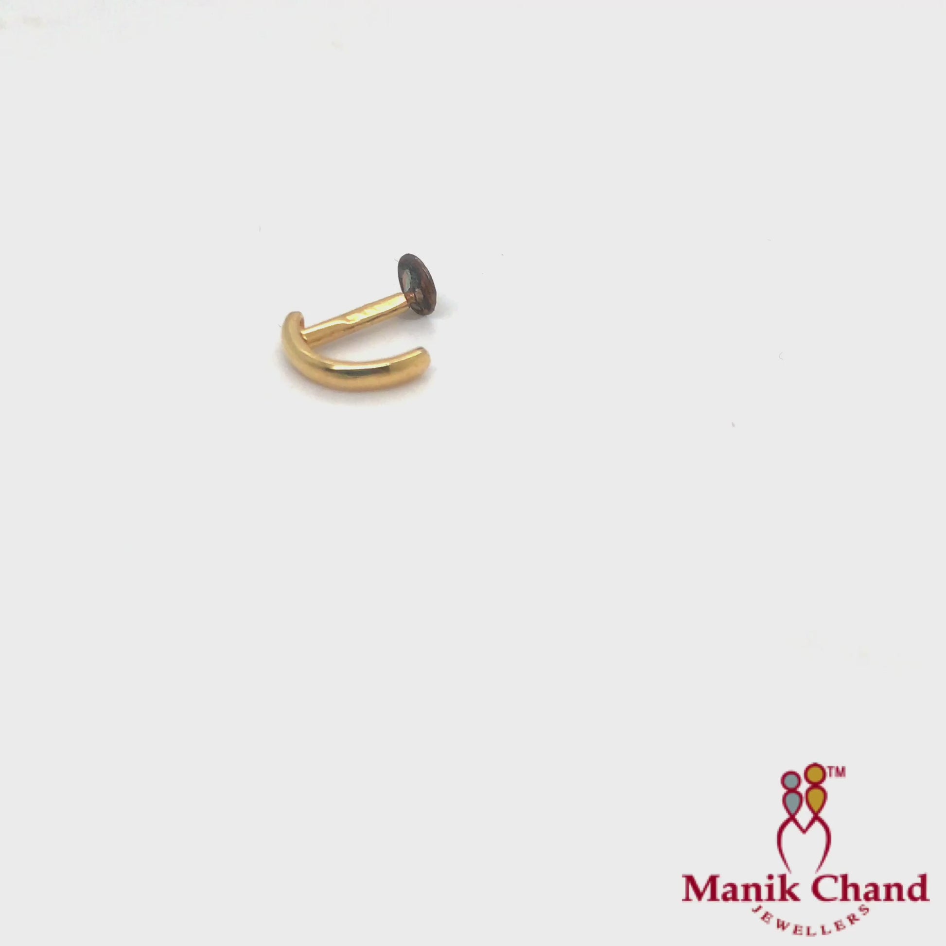J shaped Nosepin | 22kt GOLD