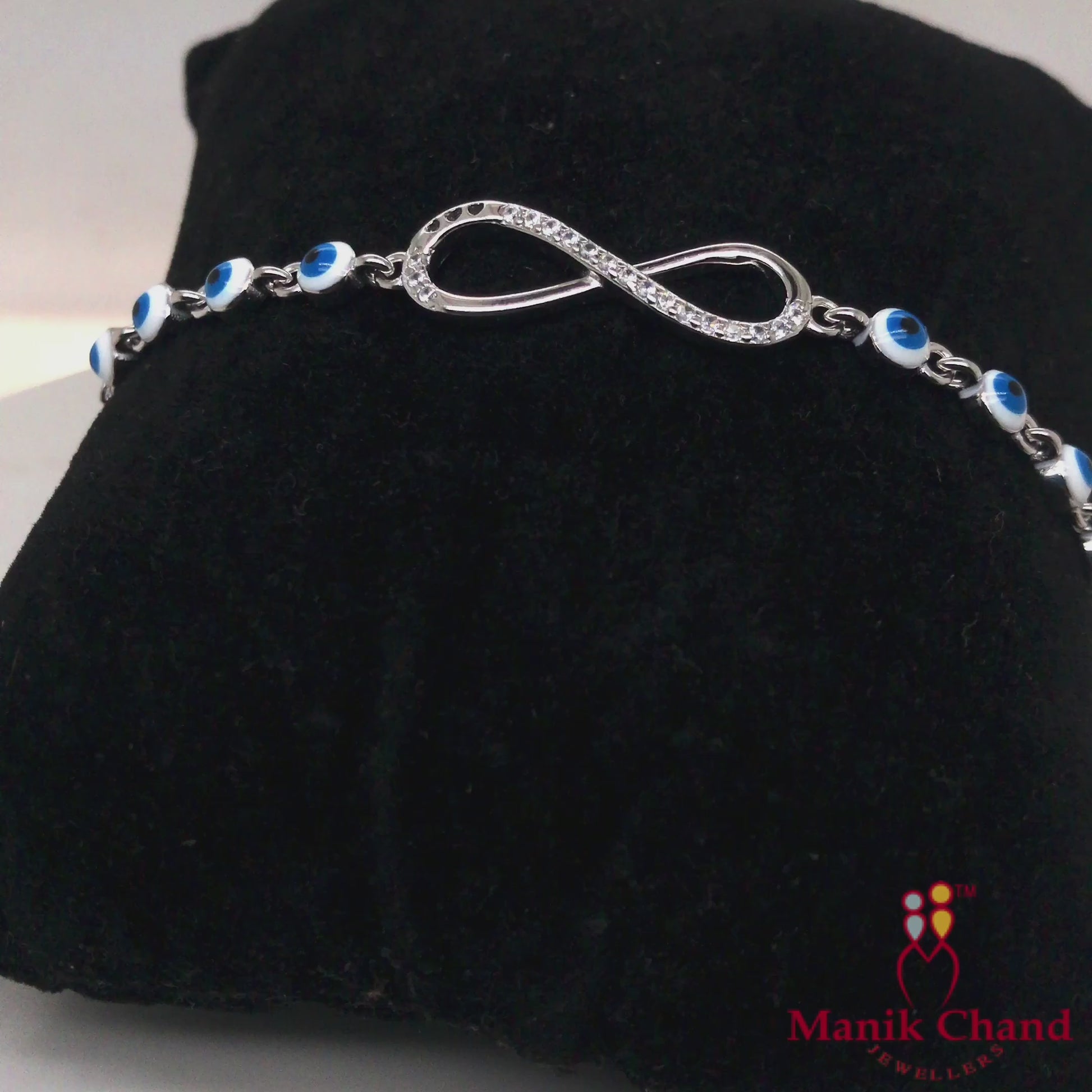 Infinity Evil-Eye Bracelet | 925 Silver