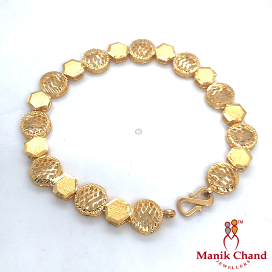 Turkish Light weight Hexegon Bracelet | 22kt GOLD