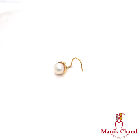 Pearl Ball Wire Nosepin | 22kt GOLD