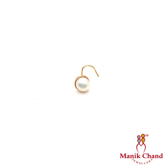 Pearl Ball Wire Nosepin | 22kt GOLD