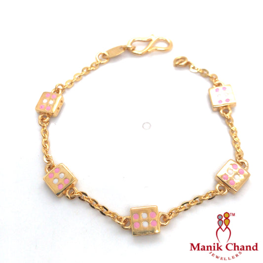 Dice Charms Bracelet | 22kt GOLD