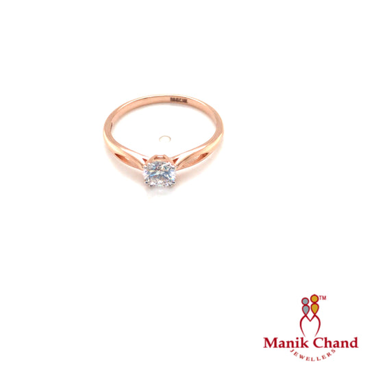 Flower Solitaire Diamond Ring