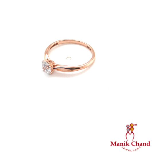 Flower Solitaire Diamond Ring