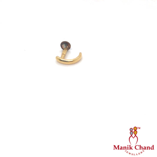 J shaped Nosepin | 22kt GOLD