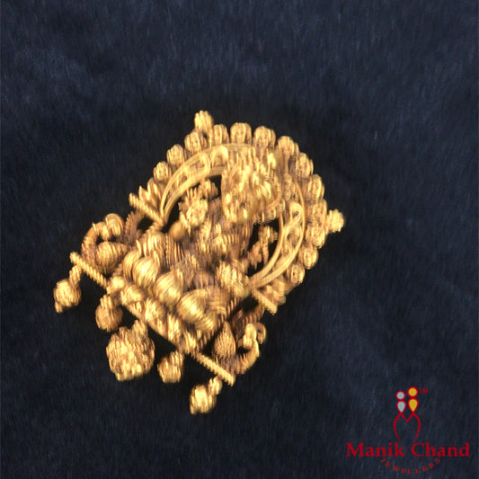 Lucky Laxmi Full Temple Locket | 22kt Gold