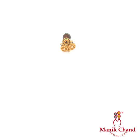 Flower Push Nosepin | 22kt GOLD