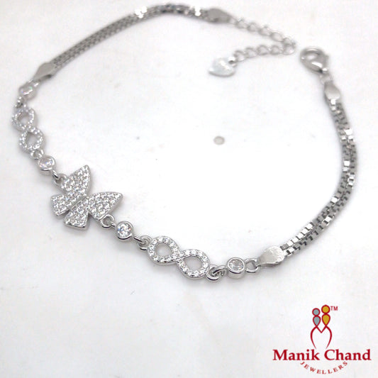 Butterfly Infinity charms Bracelet | 925 Silver