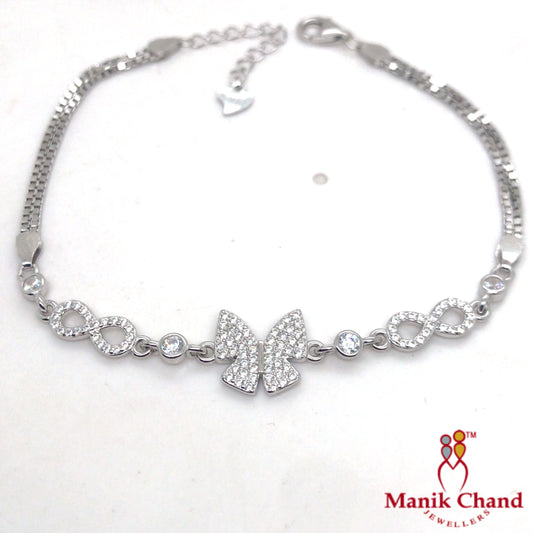 Butterfly Infinity charms Bracelet | 925 Silver