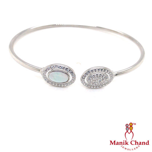 Infamous Stoned Bendable Bracelet | 925 Silver