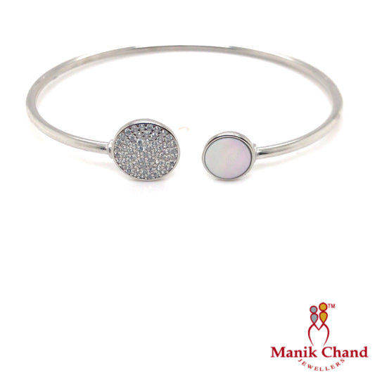 Dual Disk Bendable Bracelet | 925 Silver