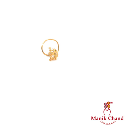 Open Flower Wire Nosepin | 22kt GOLD