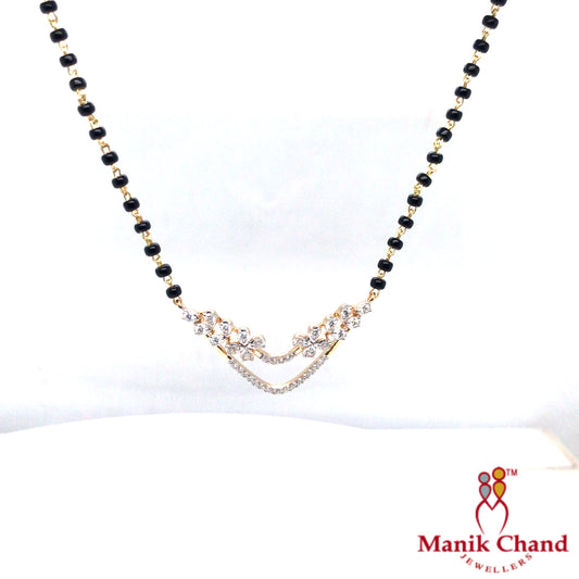 Flowery Diamond Mangalsutra