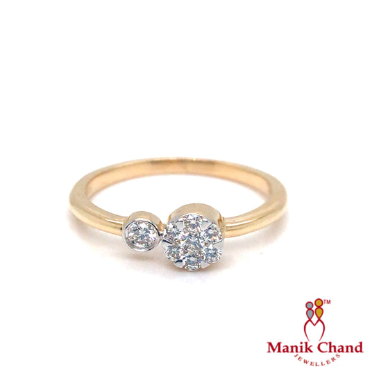 Duel Diamond Cluster Elegance Ring