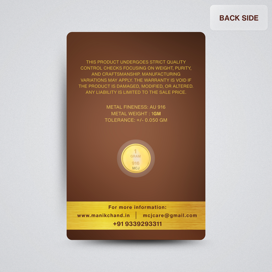 1gm 22kt Auspicious Gold Coin