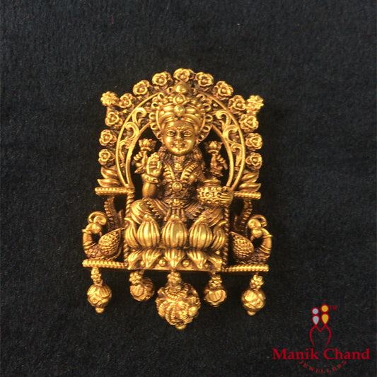 Lucky Laxmi Full Temple Locket | 22kt Gold
