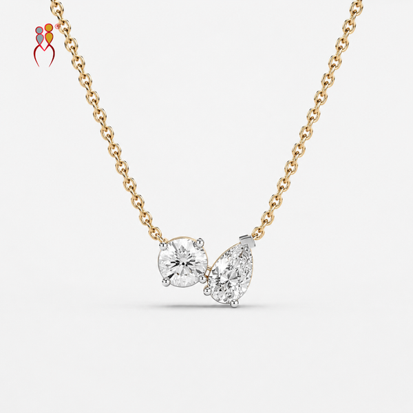 Toi Moi Round and Pear Locket | 9kt