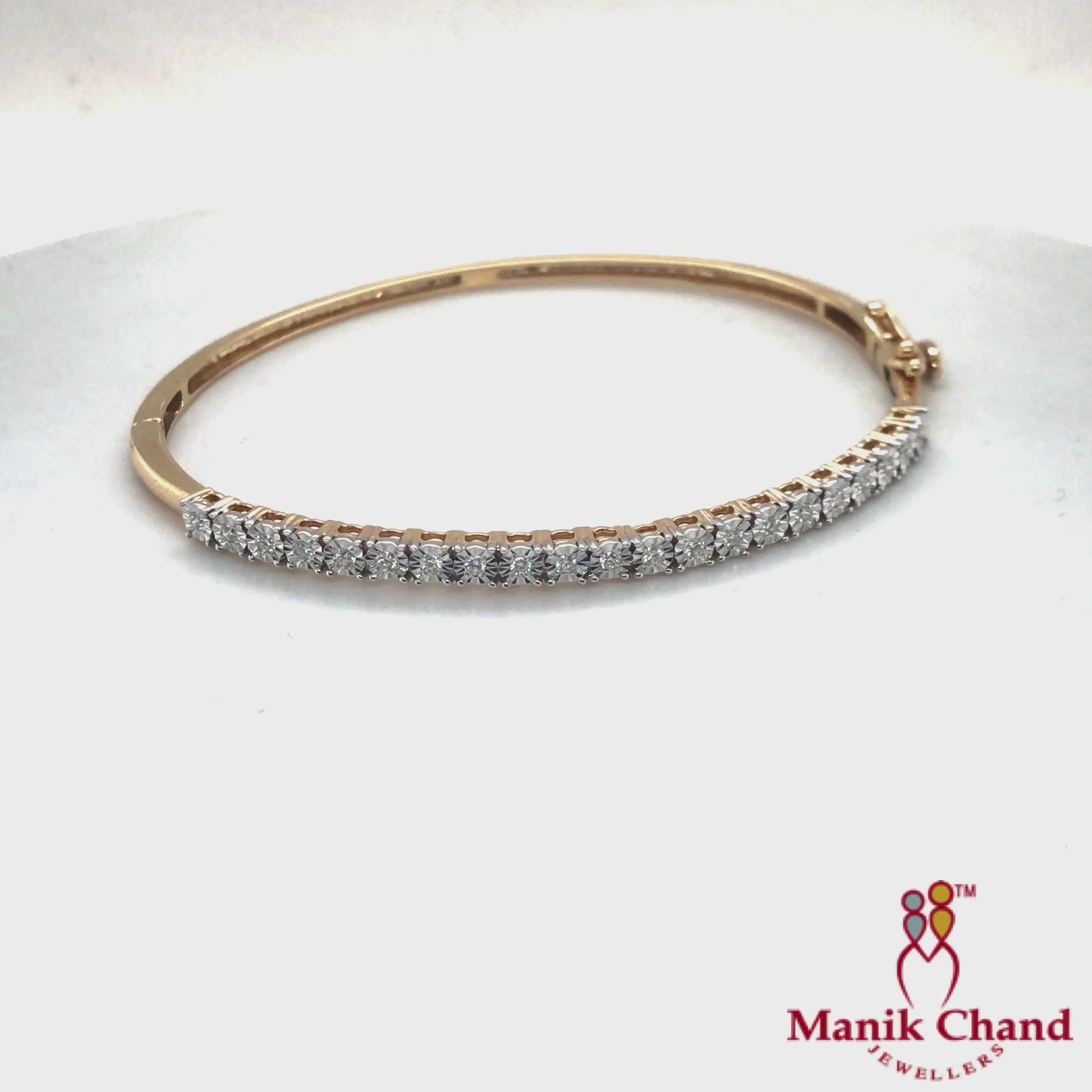 Oval Half Diamond Bracelet