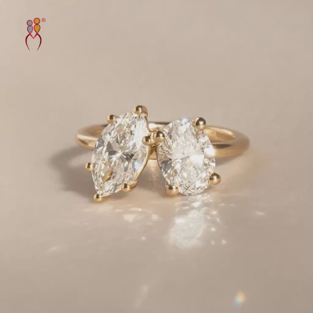 Toi et Moi Oval & Marquise | 9kt