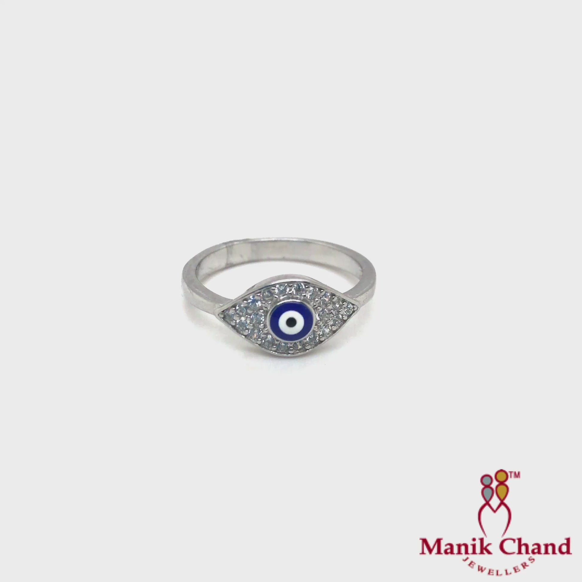 Evil Eye Stone Ring | 925 Silver