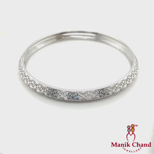 Intricately Designed Silver Bangle | 925 Silver