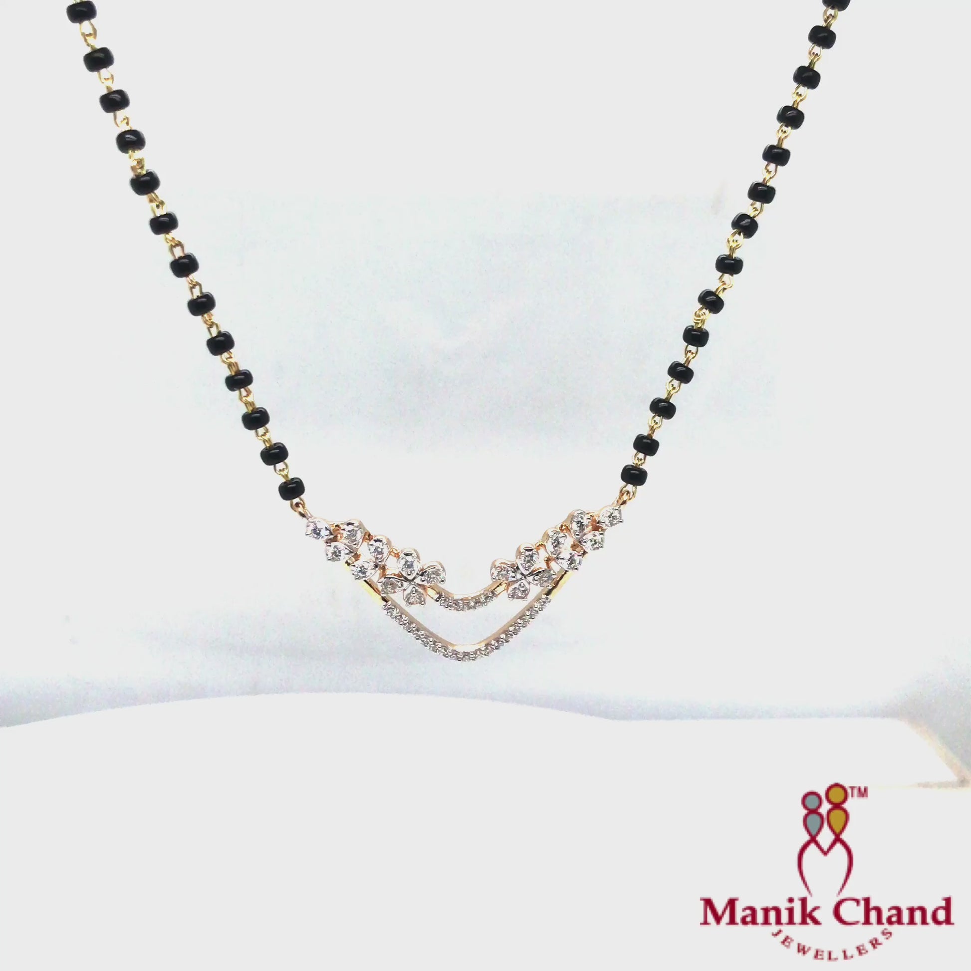 Flowery Diamond Mangalsutra
